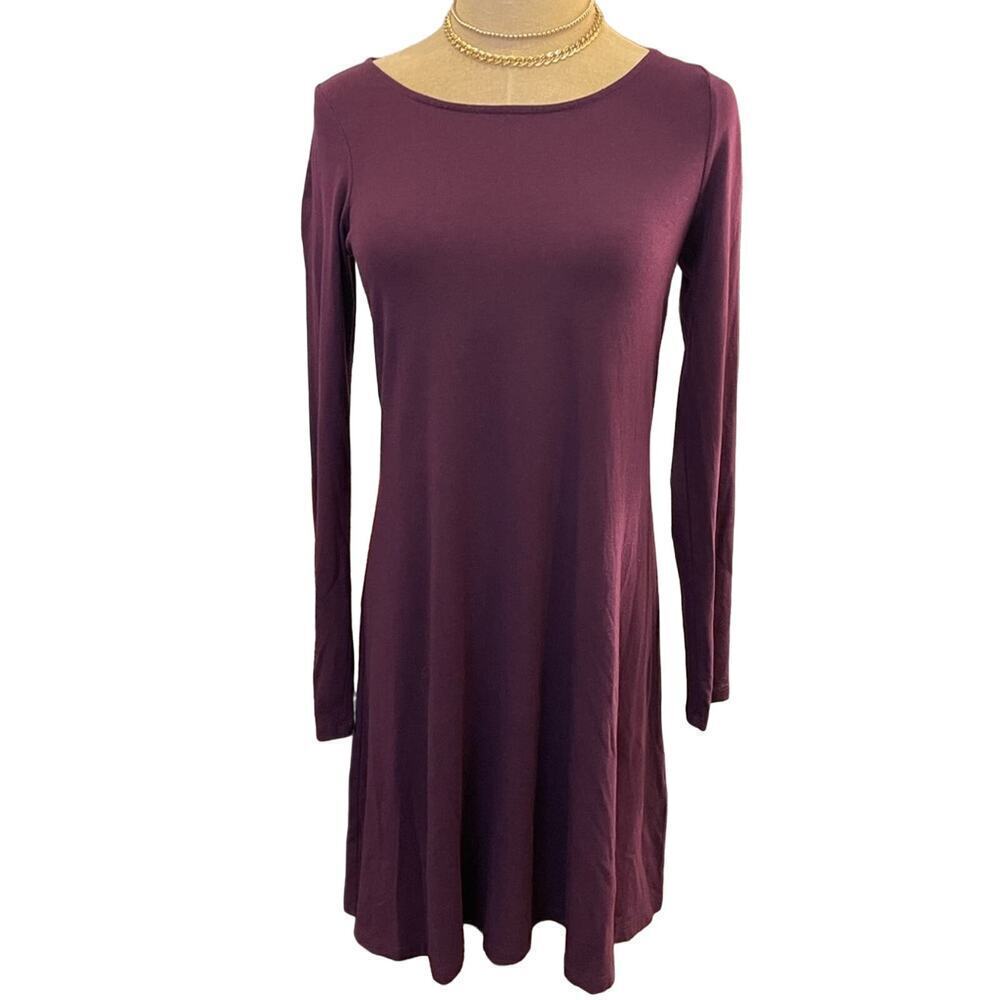 Express Plum Jersey Style Dress S